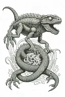 alien, reptile, ocean, spacy, multiverse tattoo design idea