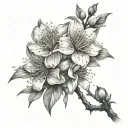 peach blossoms tattoo design idea