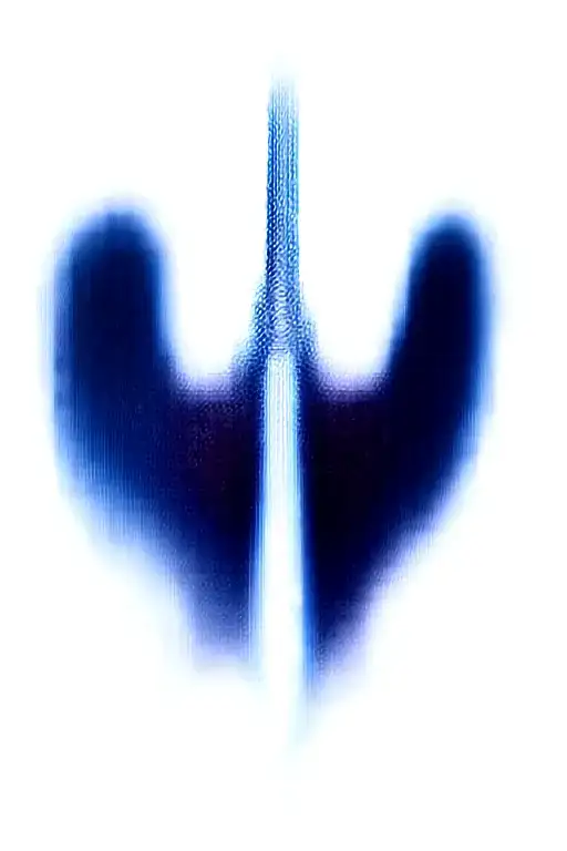 angel wings behind a sword, roses tattoo design idea