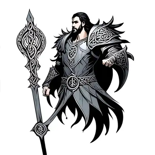 celtic paladin tattoo design idea