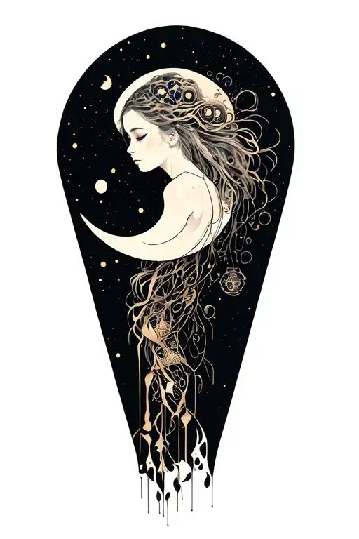 Sydney Sweeney with moon tattoo design idea