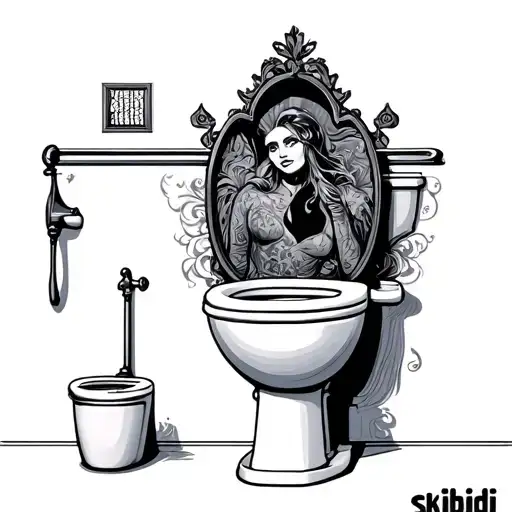 skibidi toilet tattoo design idea