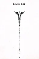Icarus falling from the sky with the words memento mori vertical next to him tattoo design idea