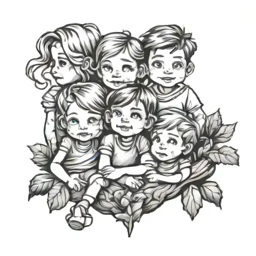 grandchildren tattoo design idea