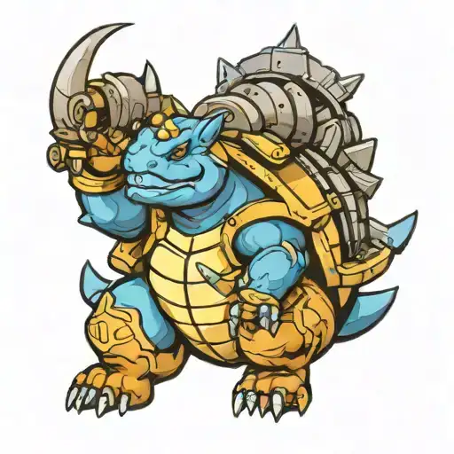 taurus fortnite blastoise tattoo design idea