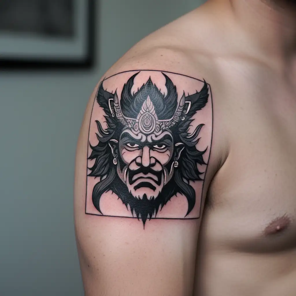 Kala Bhairav ​​Traditional Tattoo Design tattoo design idea