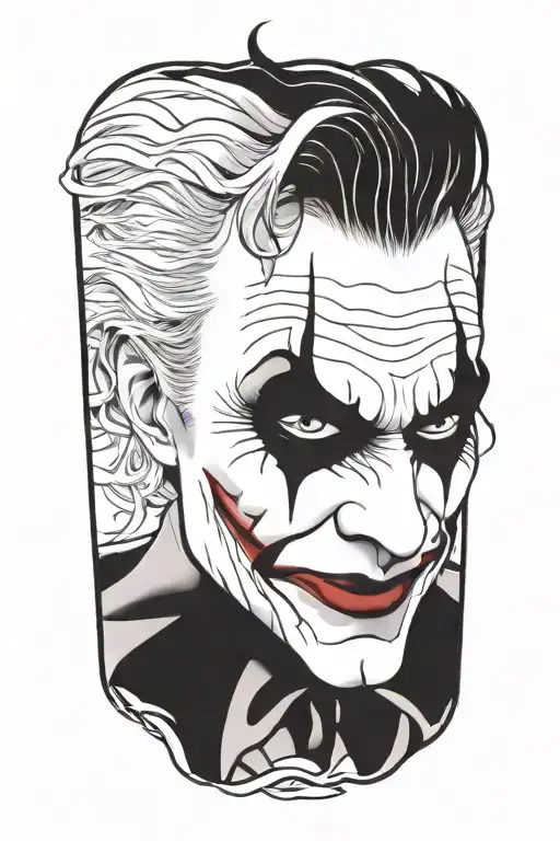 joker face tattoo design idea