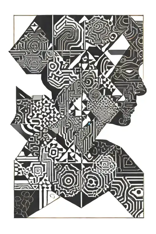 morning in Australia aboriginal man tattoo design idea