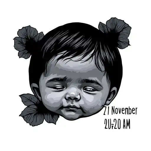 27 November 2025 - 04H20 AM child birth date tattoo design idea