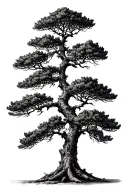 Lebanese Cedar Tree tattoo design idea