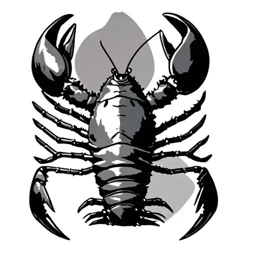 lobster king tattoo design idea
