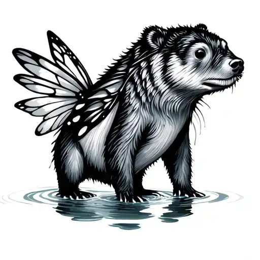 Fairy Water Bear tattoo design idea