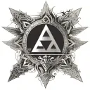 Center Base:The Triforce (Zelda) symbol in the center, with luminous edges or antique textures.Integrated with the tattoo design idea