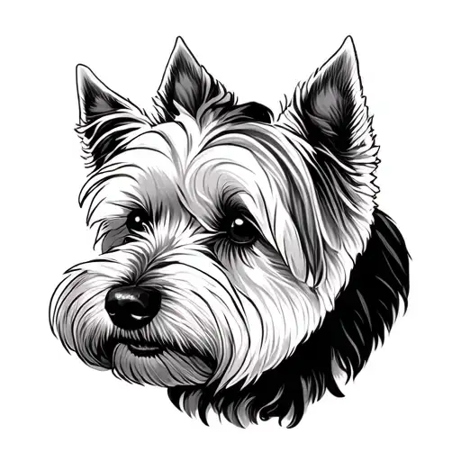 Westie tattoo design idea