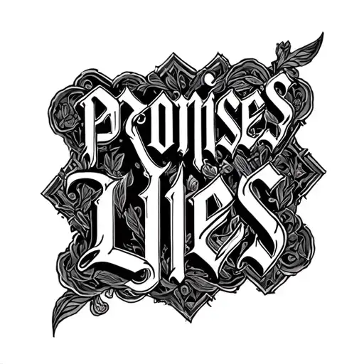 promises lies ambigram tattoo tattoo design idea