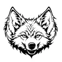 wolf Like nine tail fox looking tattoo design idea