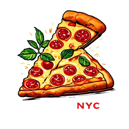 nyc pizza slice tattoo design idea