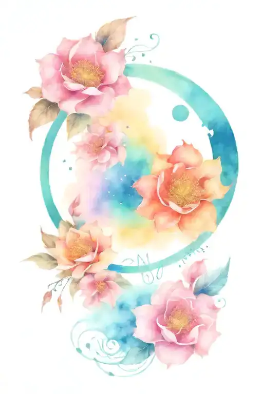 Capricorn constellation intertwined tattoo design idea