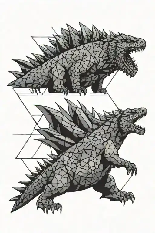 godzilla tattoo design idea