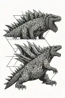 godzilla tattoo design idea