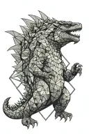 godzilla tattoo design idea