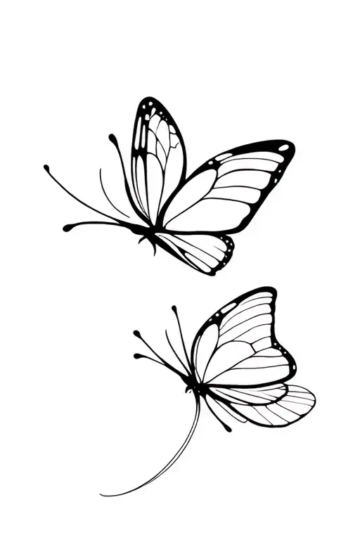 Luna Rosa butterfly tattoo design idea