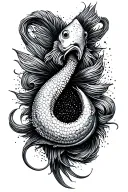 Cover up for fish hook tattoo design idea