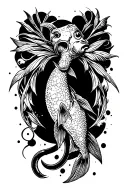 Cover up for fish hook tattoo design idea