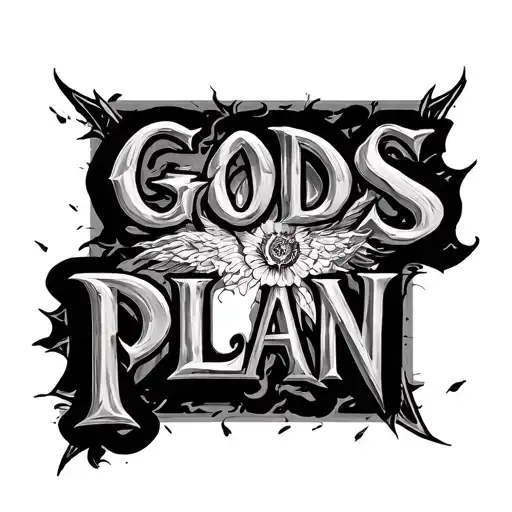 GODS PLAN tattoo design idea
