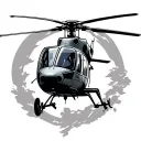 helicopter tattoo design idea