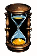 "Time waits for no one" ouroborus hourglass tattoo gothic  tattoo design idea