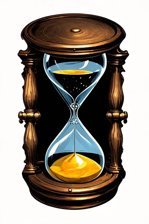 "Time waits for no one" ouroborus hourglass tattoo gothic  tattoo design idea
