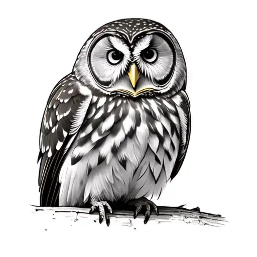 Barred Owl tattoo design idea