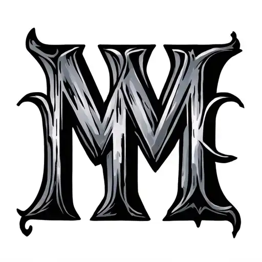 letters: M S M L D S J; core; simple design tattoo design idea