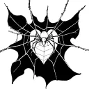 Heart Spider Web tattoo design idea