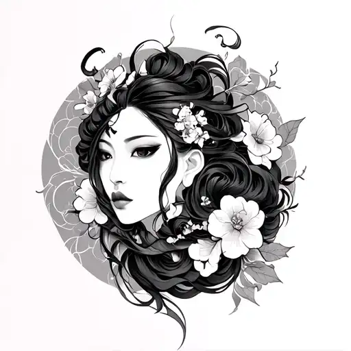 Neo Japanese tattoo design idea