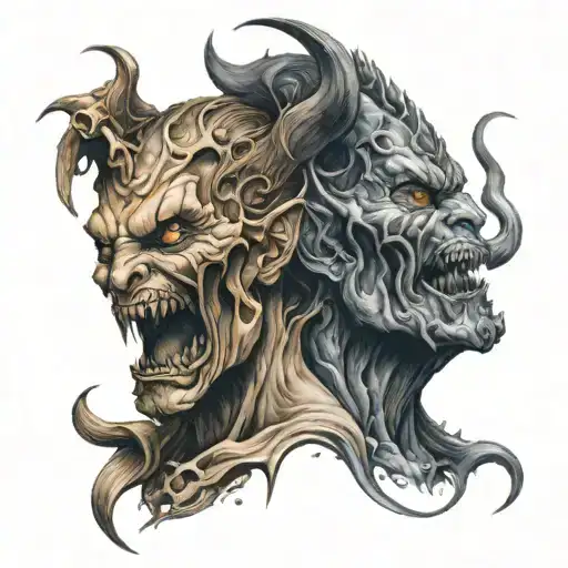 Gemini demon tattoo design idea