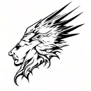 force, courage,  renaissance tattoo design idea