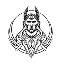 force, courage,  renaissance tattoo design idea