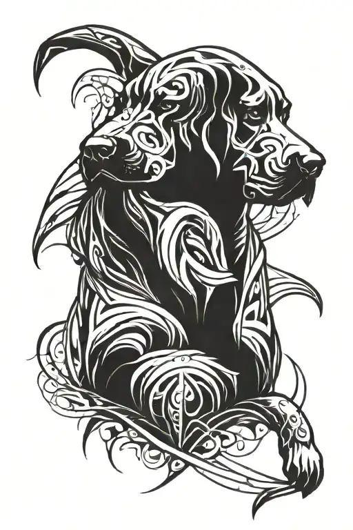 bloodhound tattoo design idea