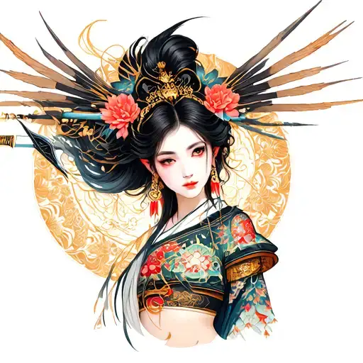 goddess Artemis tattoo design idea