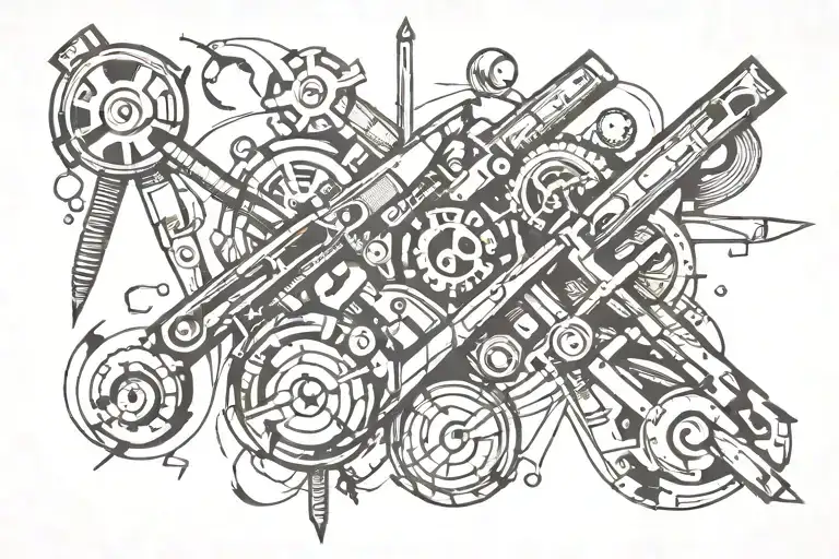 tools incorporated tattoo design idea