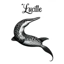 "Lucille " "Lucille " dolphine memorial tattoo for grandma tattoo design idea