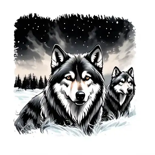 Wolf Pack tattoo design idea
