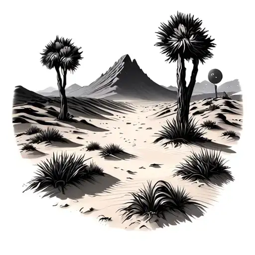 Desert Scene tattoo design idea