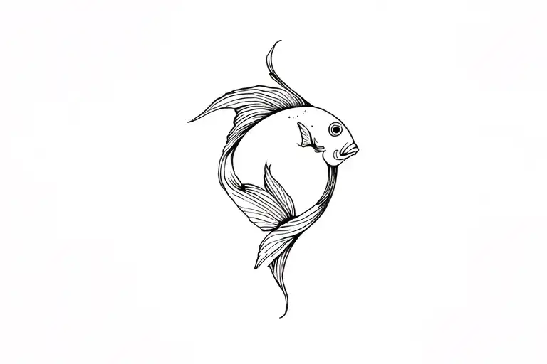 Pisces fish tattoo design idea