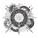 gemini zodiac sign tattoo design idea