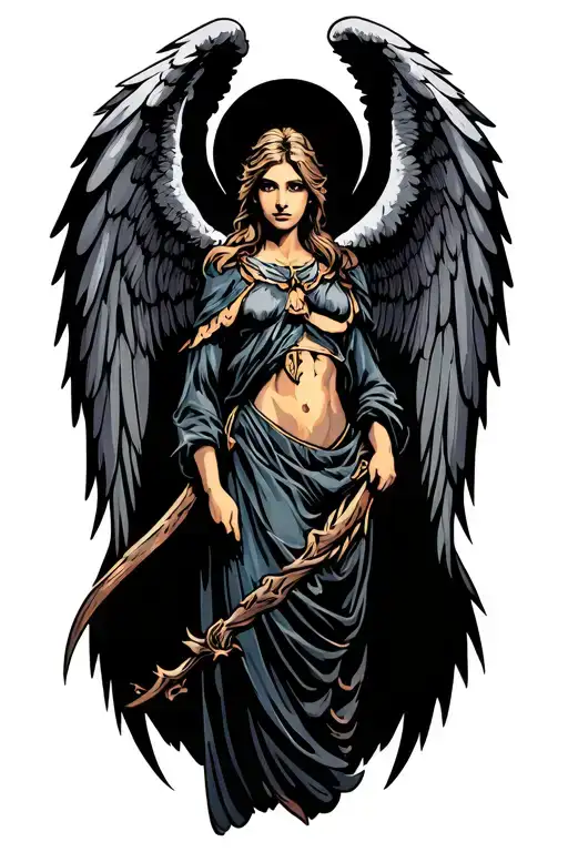 Archangel wings only spread tattoo design idea