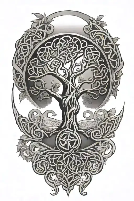Celtic Tree of life  tattoo design idea