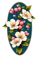 dogwood and cherry blossoms  tattoo design idea